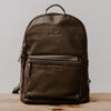 Balvaro Leather Laptop Backpack - Black