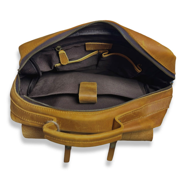 Balvaro Voyager Leather Laptop Backpack