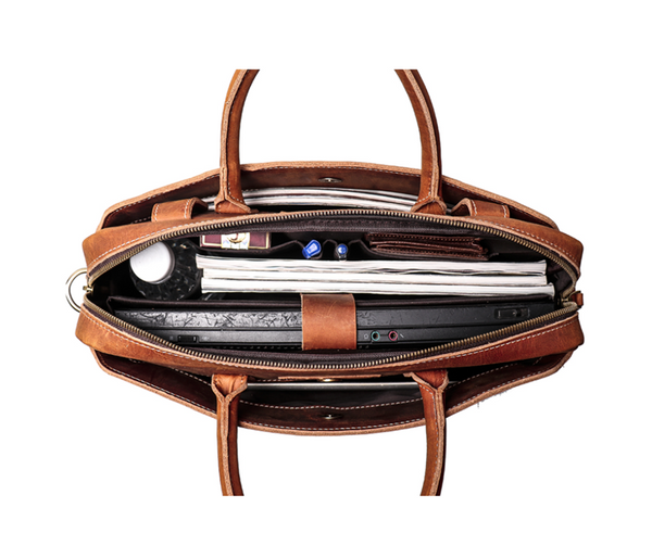 Balvaro Vintage Leather Laptop Briefcase