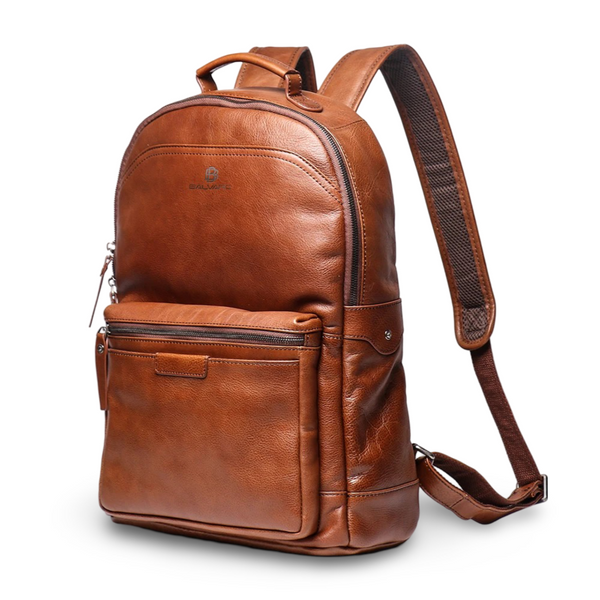 Balvaro Leather Laptop Backpack