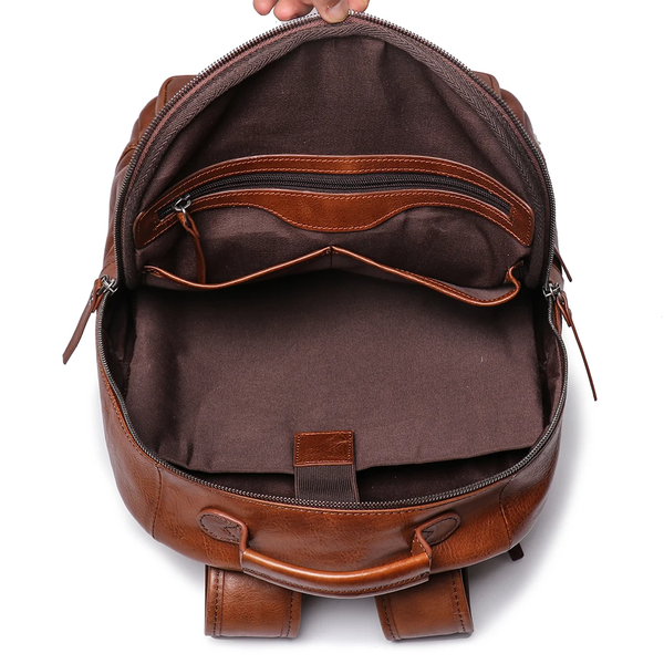 Balvaro Leather Laptop Backpack