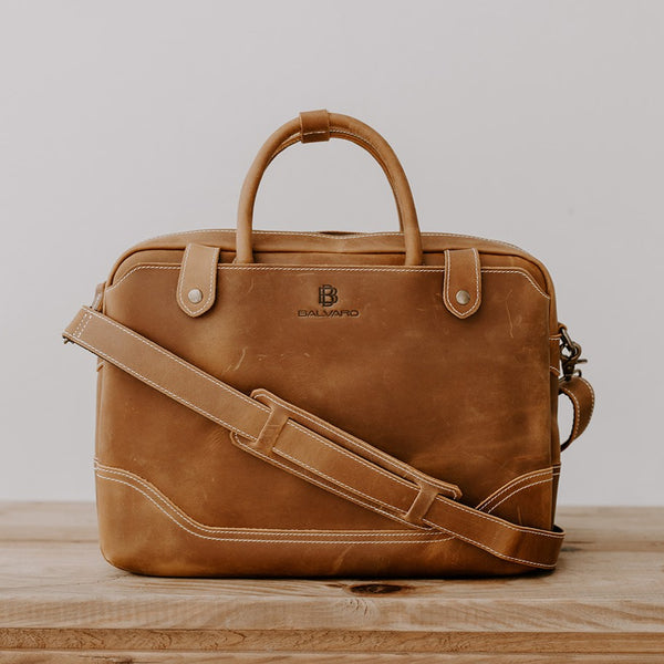 Vintage Leather Laptop Briefcase