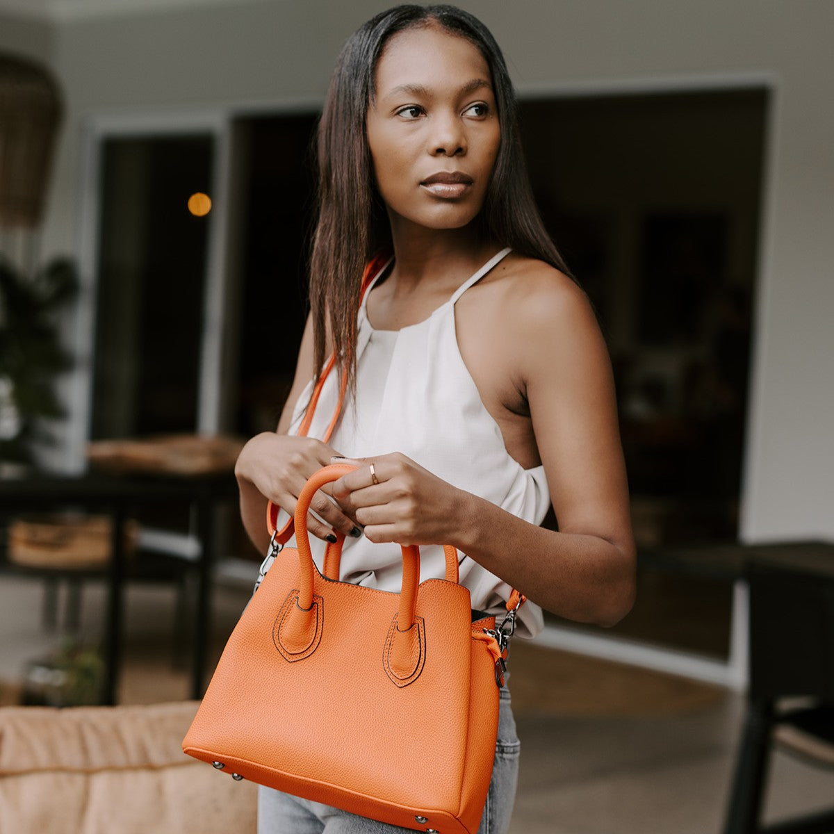Balvaro Leather Bucket Tote