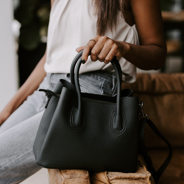 Balvaro Leather Bucket Tote