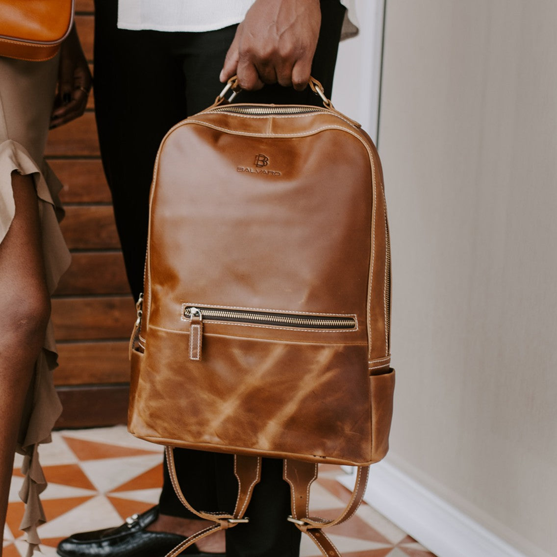 Balvaro Vintage Luxe Laptop Backpack