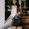 Balvaro Leather Bucket Tote