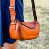 Balvaro Leather Crescent Handbag