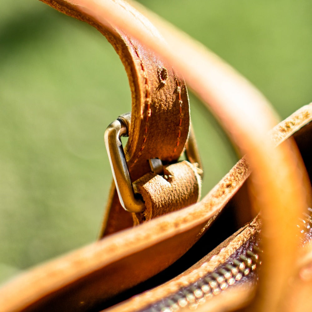 Classic Vintage Leather Shoulder Tote Bag