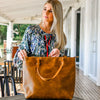 Classic Vintage Leather Shoulder Tote Bag