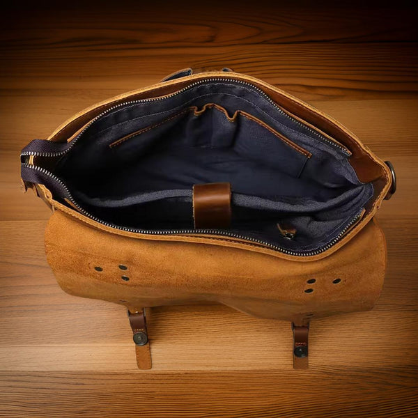 Balvaro Vintage Classic Leather Laptop Bag