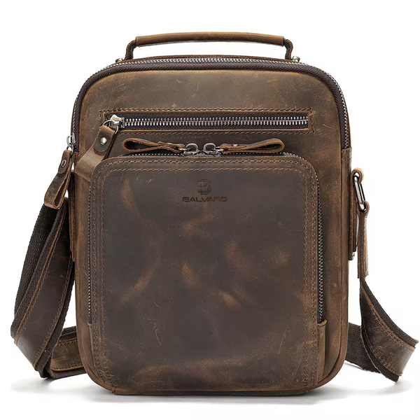 Balvaro Leather Messenger Bag