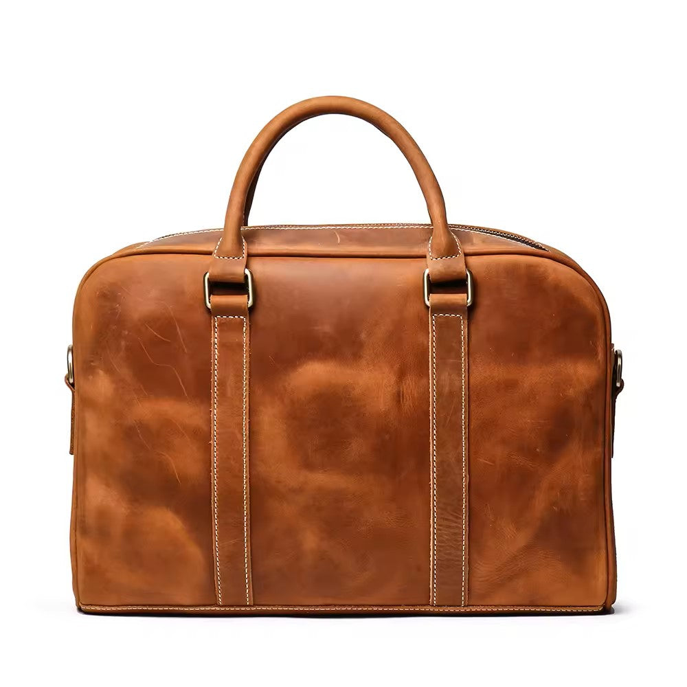 Balvaro Vintage Leather Ergon Laptop Bag