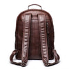 Balvaro Leather Laptop Backpack - Black