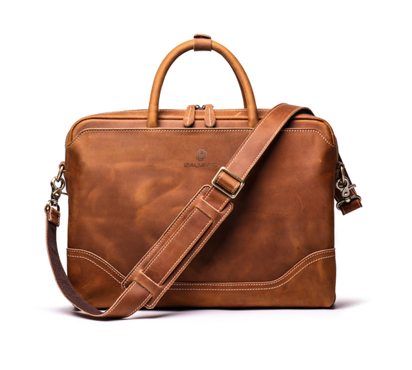 Vintage Leather Laptop Briefcase