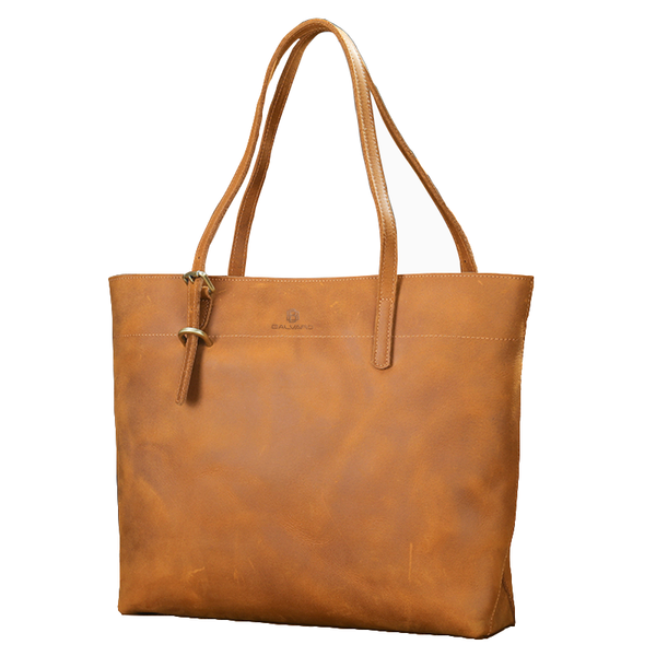 Classic Vintage Leather Shoulder Tote Bag