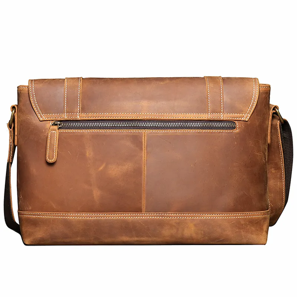 Vintage Leather Laptop Sling Bag