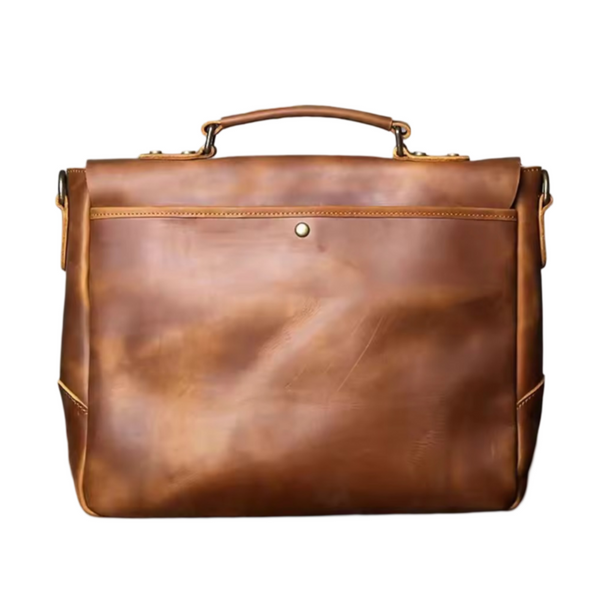 Balvaro Vintage Classic Leather Laptop Bag