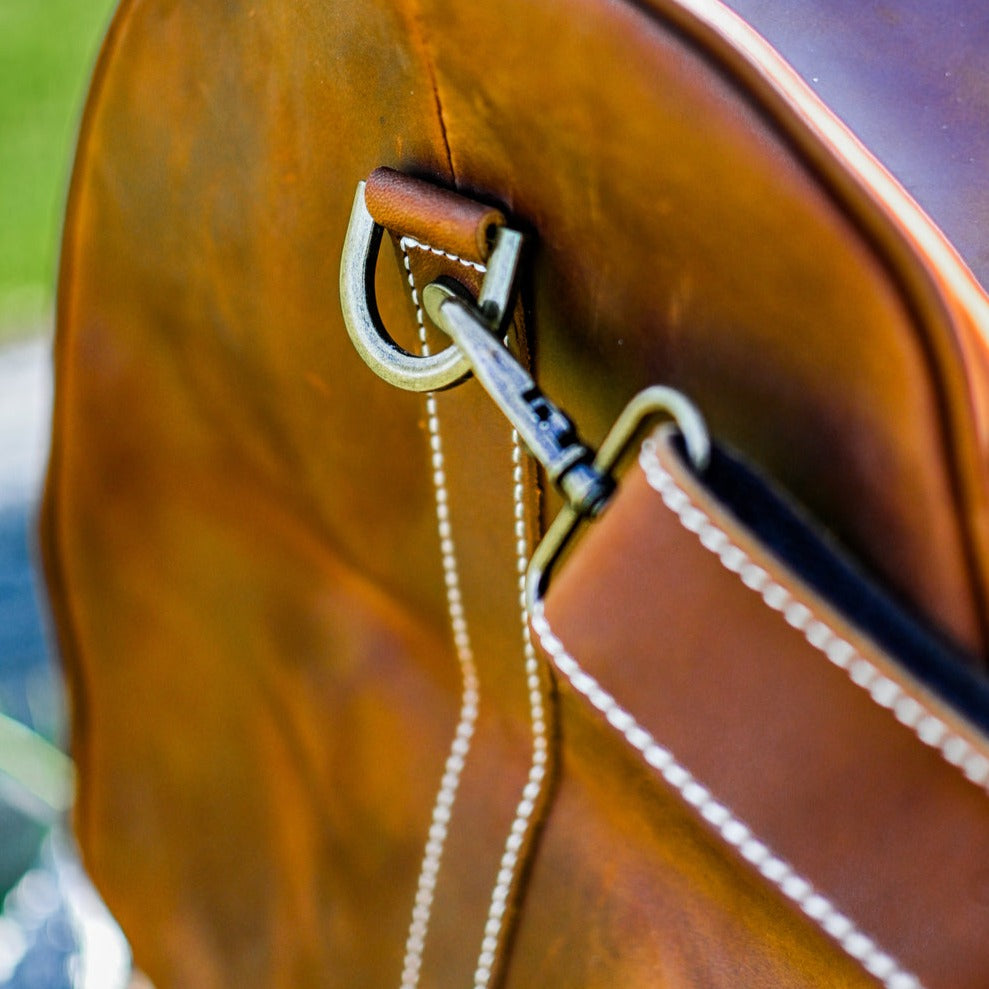 Vintage Leather Duffel Bag