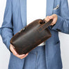 Balvaro Vintage Leather Travel Toiletry Bag