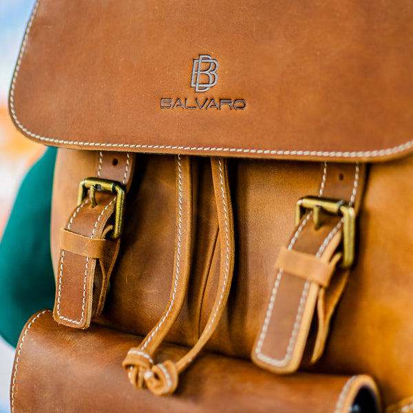 Balvaro Explorer Vintage Leather Backpack