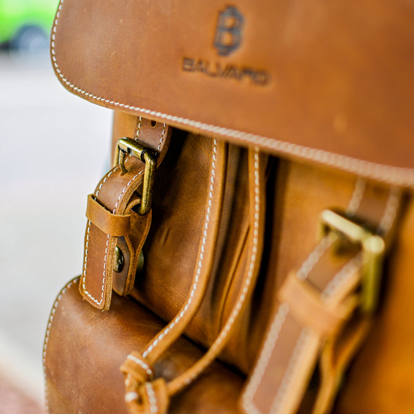 Balvaro Explorer Vintage Leather Backpack